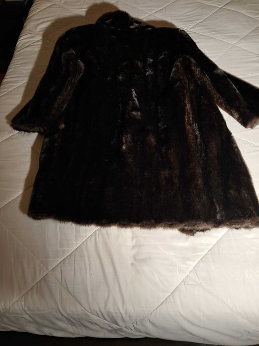 Casaco longo de inverno vintage anos 60 Tissavel França