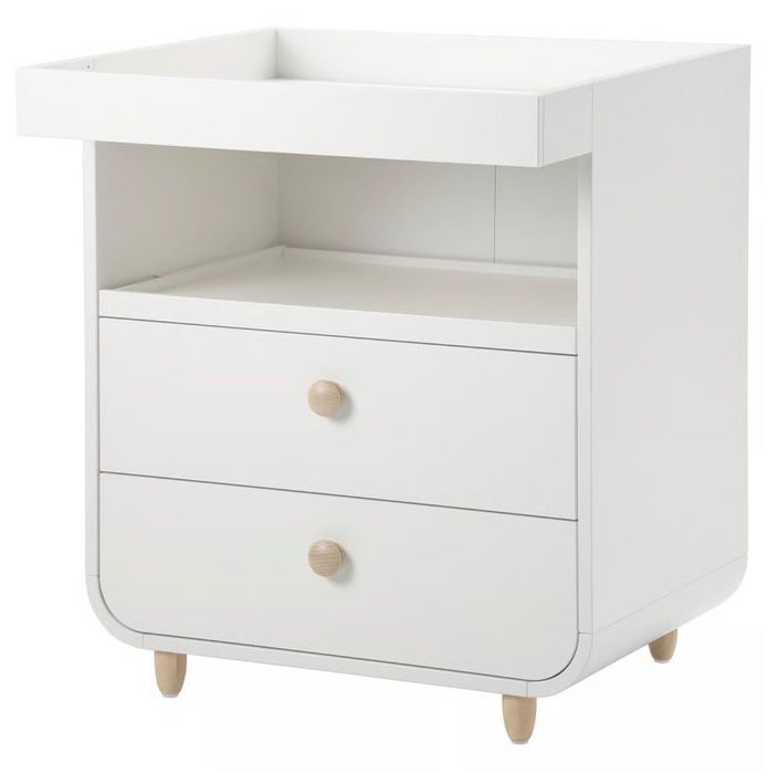IKEA MYLLRA Mesa para mudar fraldas com gavetas, branca