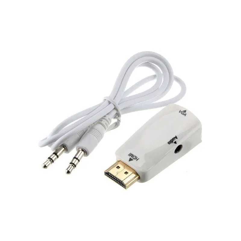 Конвертер видео адаптер HDMI - VGA переходник со звуком