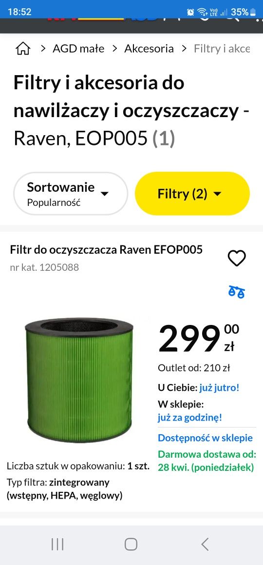 Filtr Raven EOP 005