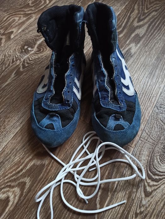 Борцовки замшеві Zelart Синьо-чорні р 38