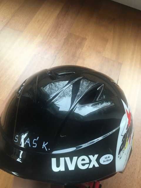 Kask narciarski UVEX junior, gogle Alpina gratis