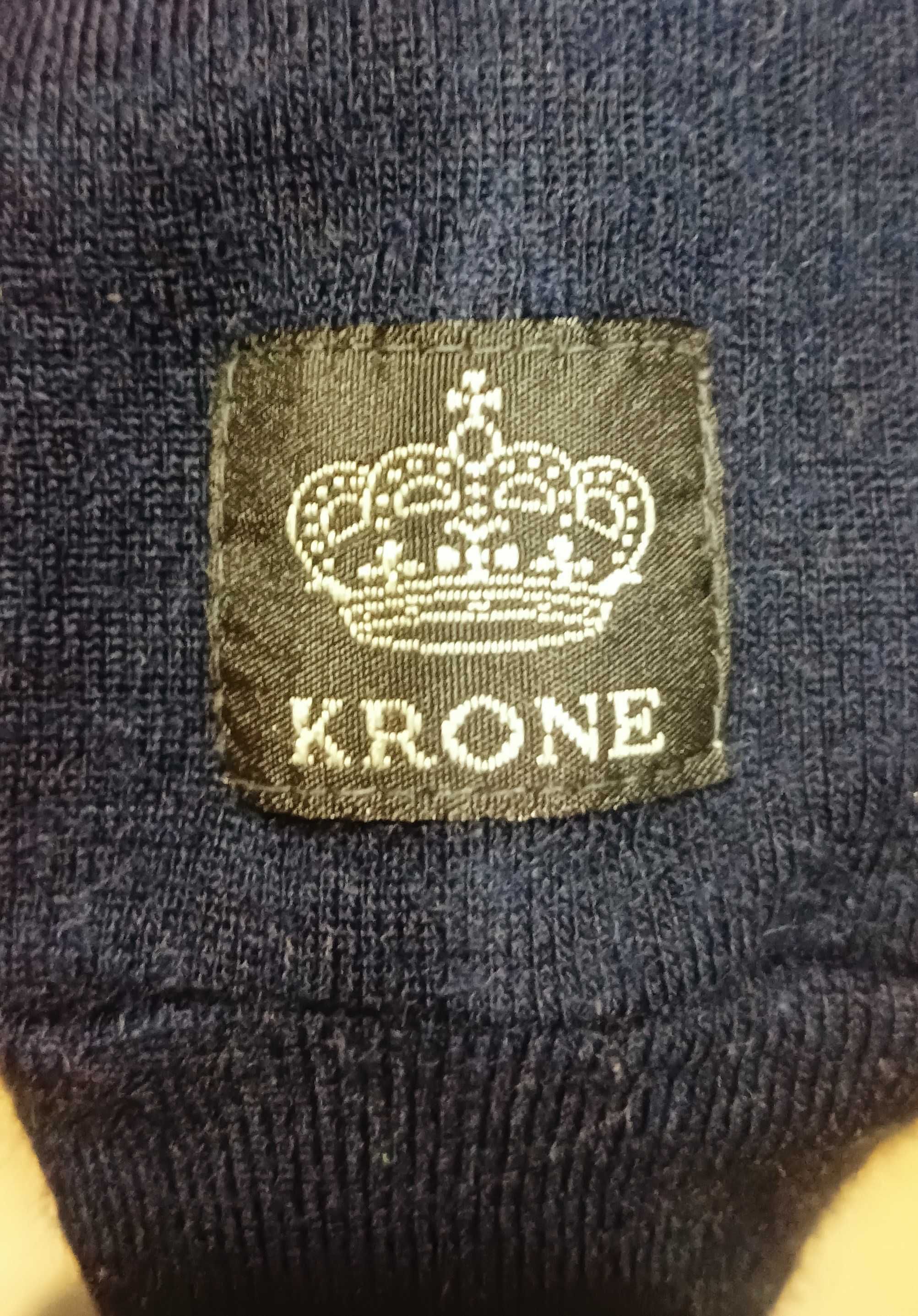 Granatowy sweter damski/męski unisex Krone wkładany przez głowę basic