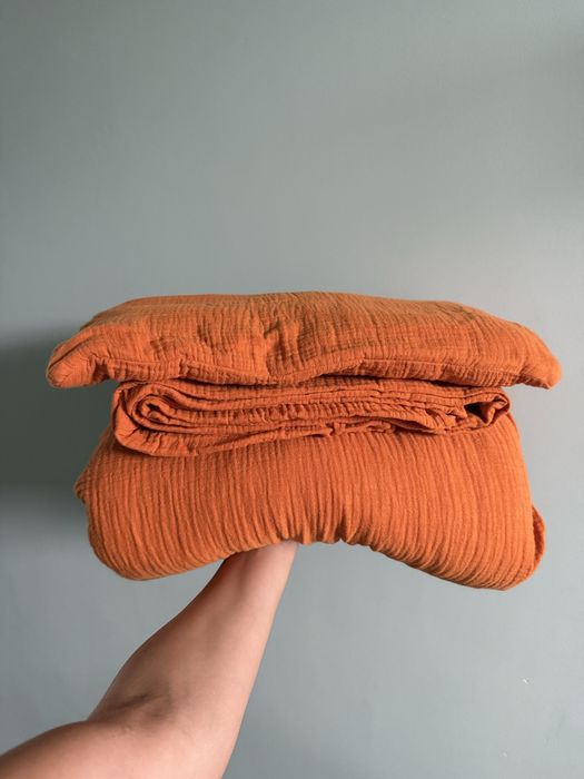 Pościel muślinowa pomarańczowa