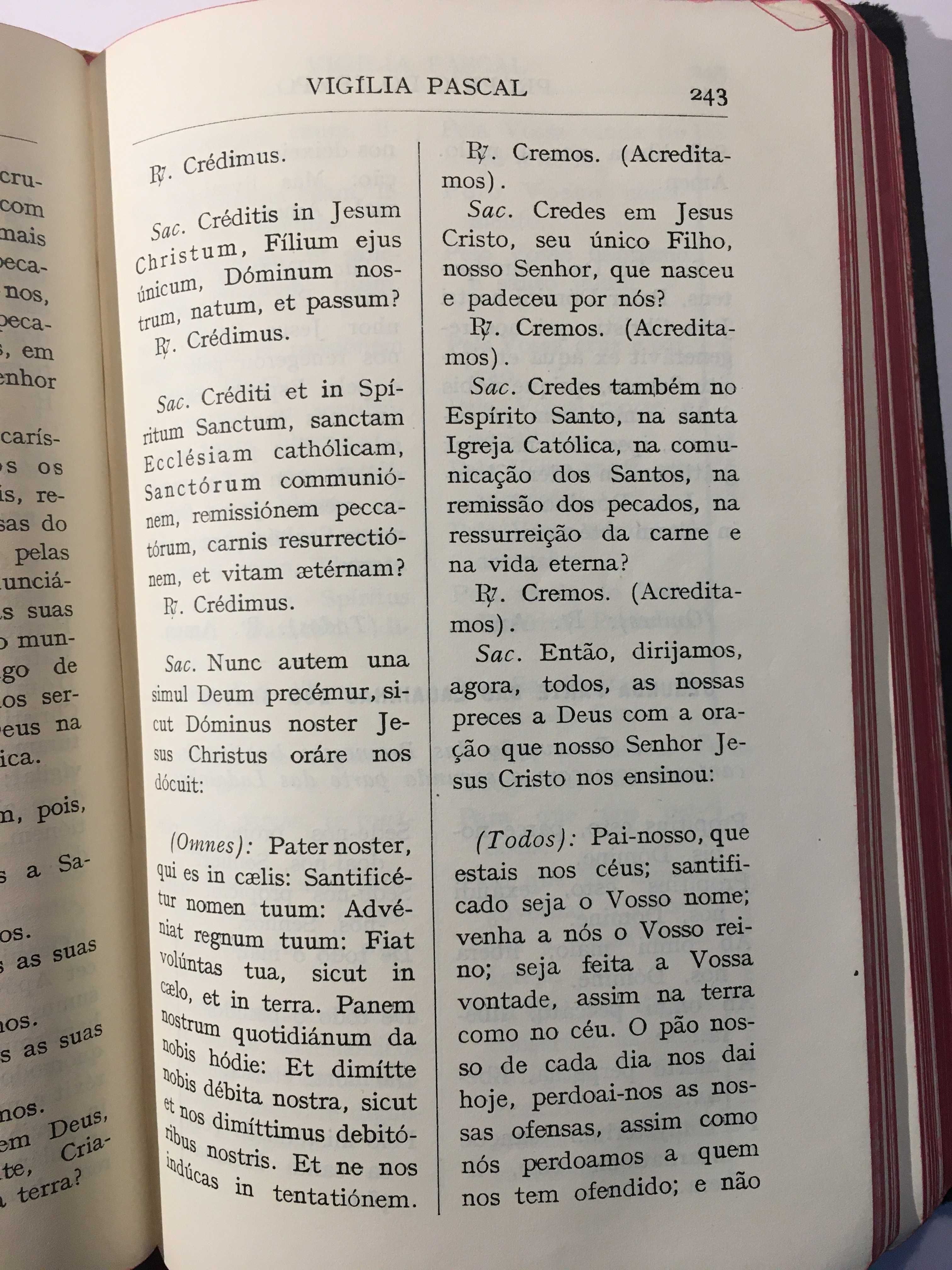 Missal Romano dos Domingos e Festas 1956 Freitas Barros