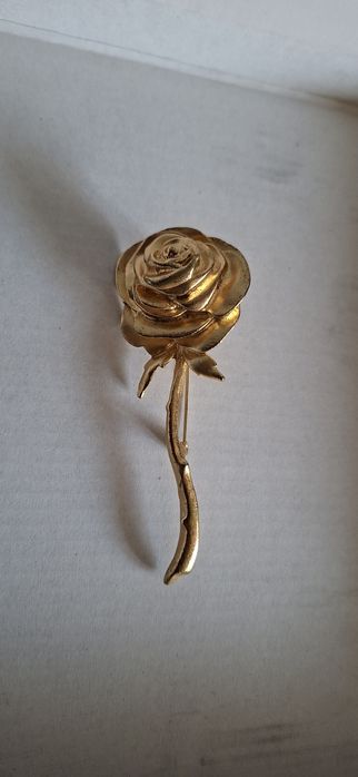 Винтажная Шикарная Брошь Роза! Германия!