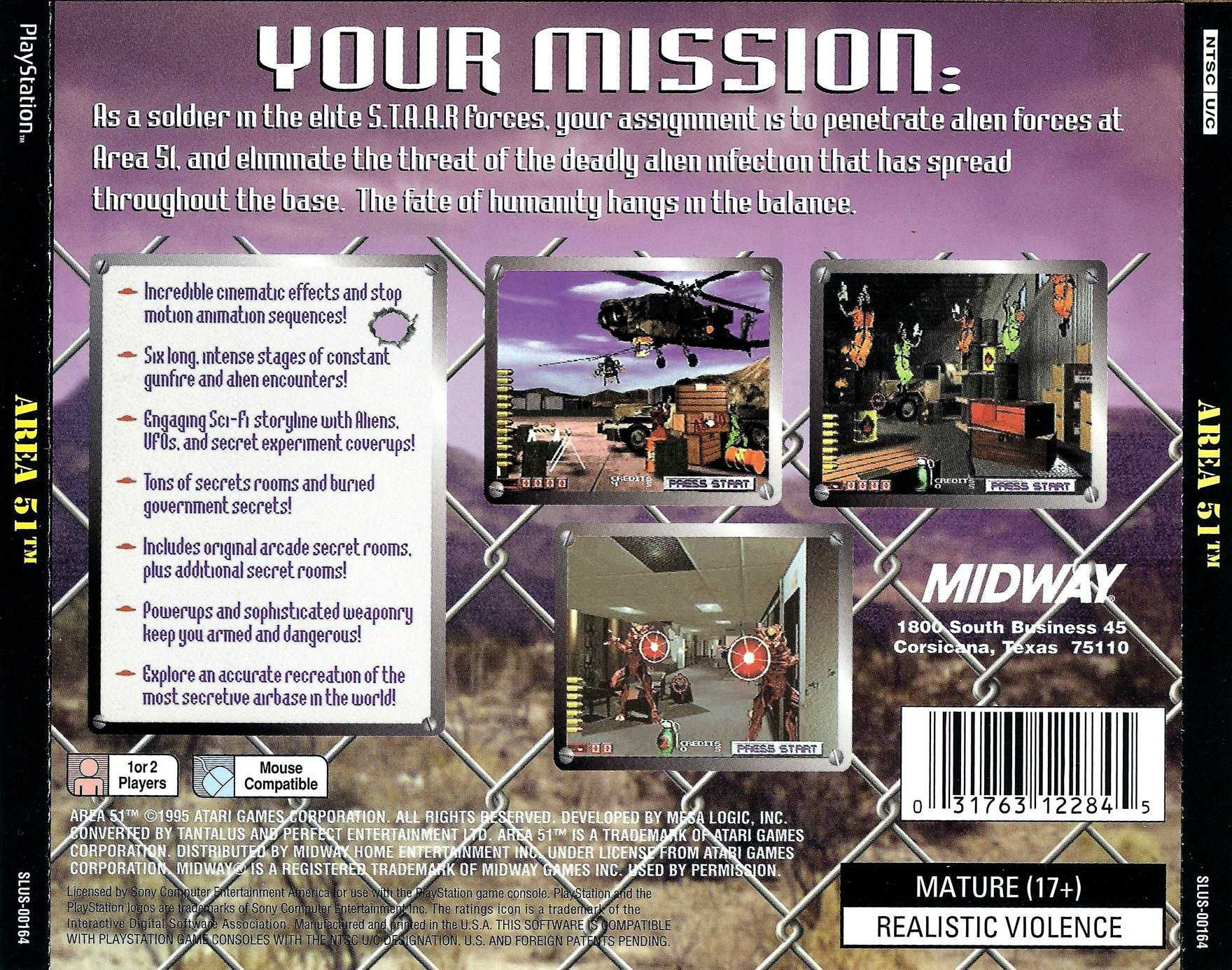 Area 51 PSX NTSC U/C ANGIELSKA Stan kolekcjonerski