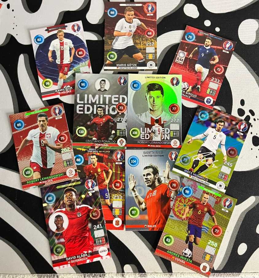 PANINI Uefa Euro 2016 - Oficjalne karty kolekcjonerskie (62 + CR7, R9)