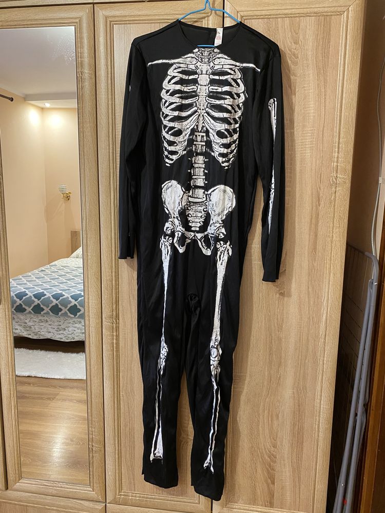 Костюм скелета на хелоуин, карнавал на дорослого