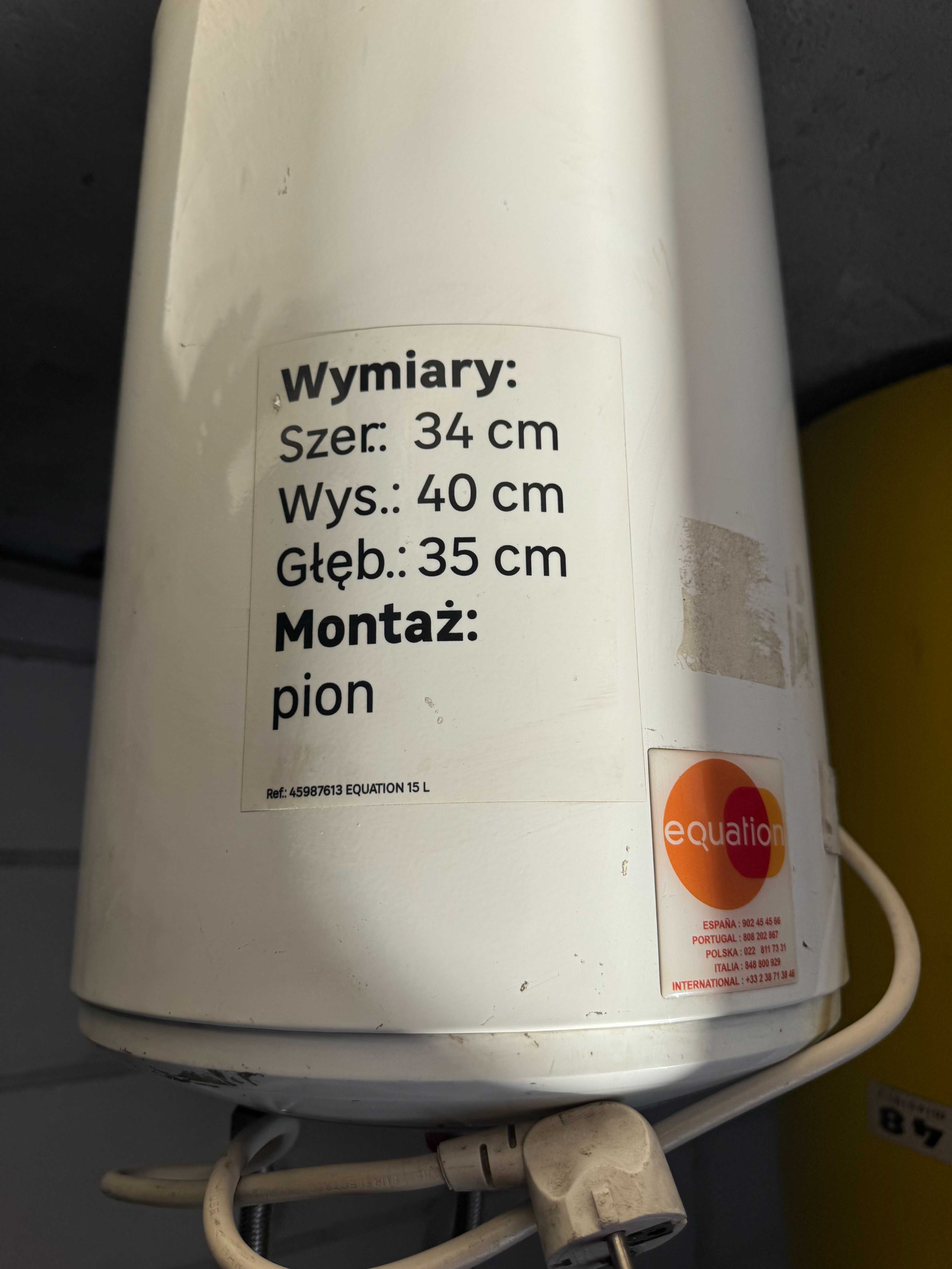 Bojler elektryczny Equation TS1 15L 2000W – Sprawny, gotowy do montażu