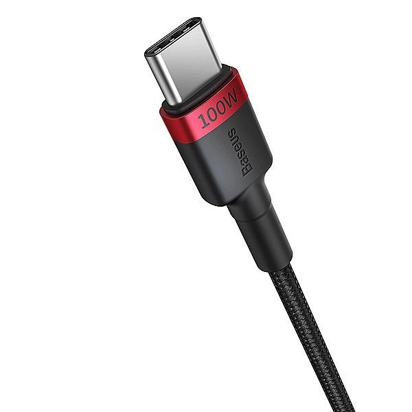Kabel Baseus Cafule Usb-c / Usb-c 100w 1 m - czerwono-czarny i czarno-