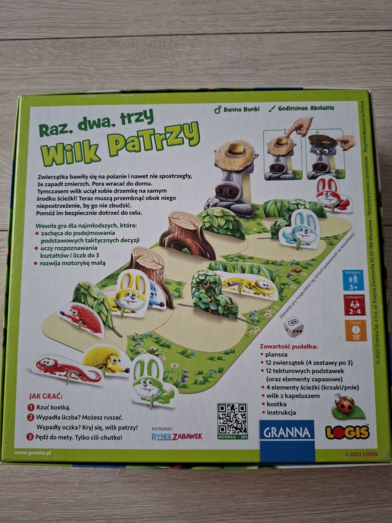 Gra planszowa Raz, dwa, trzy Wilk patrzy Granna