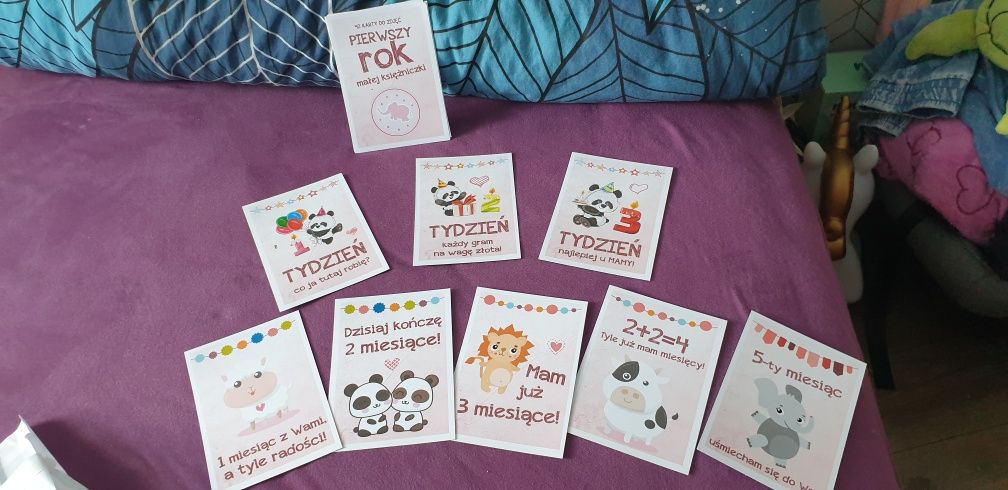 Karty do robienia zdjęć MÓJ PIERWSZY ROK