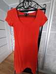 Czerwona sukienka basic rozmiar XS H&M