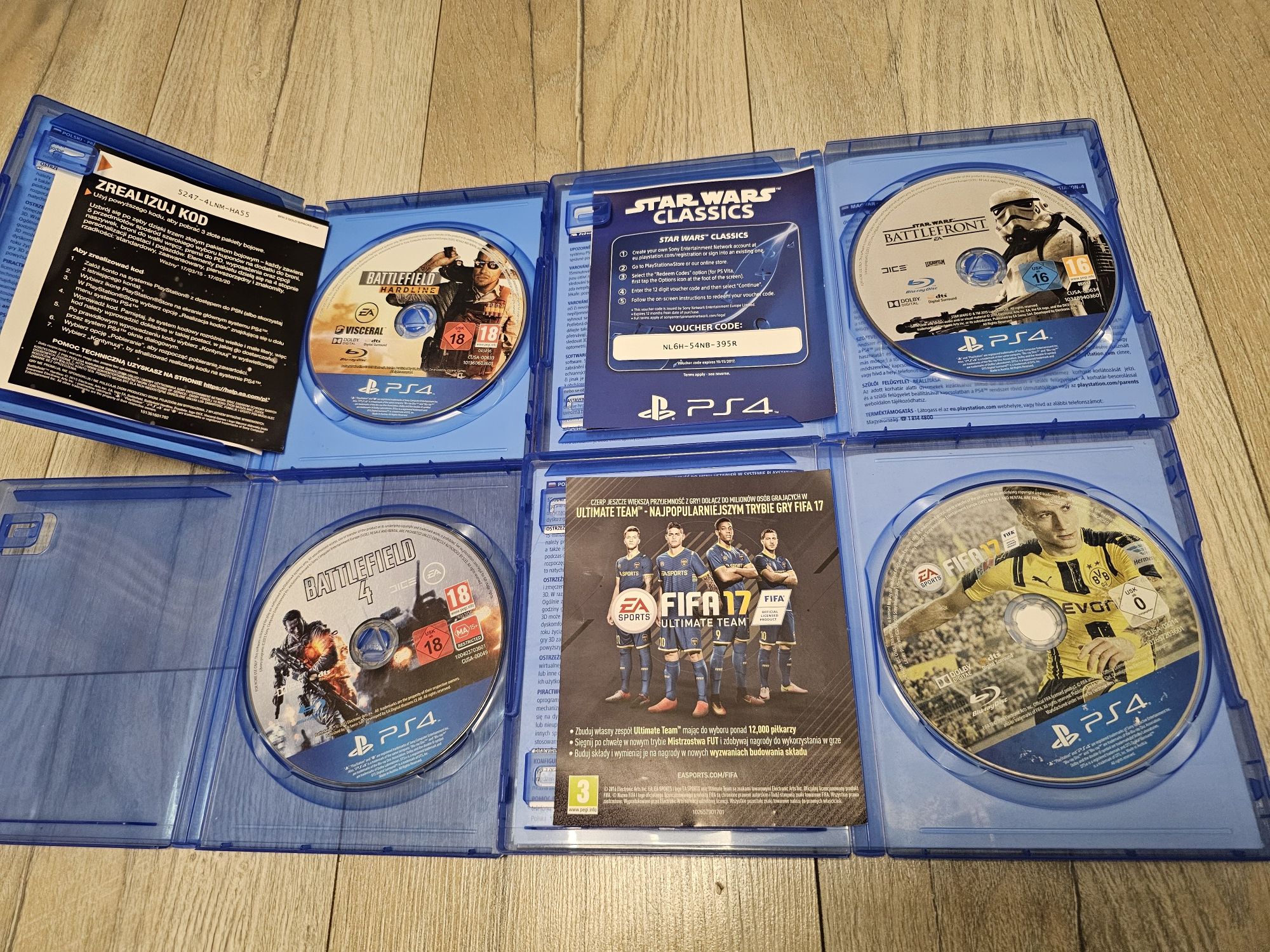 Gry konsola PS4  Fifa Star Wars   Battlefield The  Division