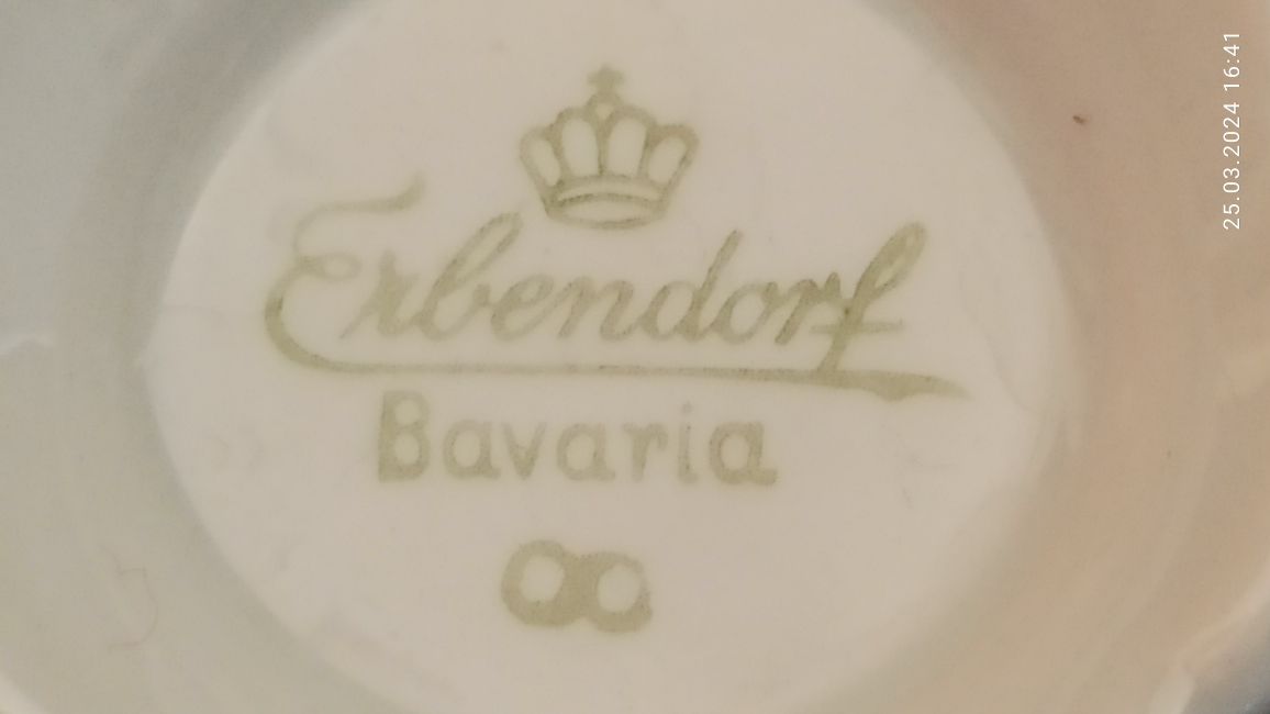 Porcelana Bawaria  TRIO Erbendorf 1923 - 40