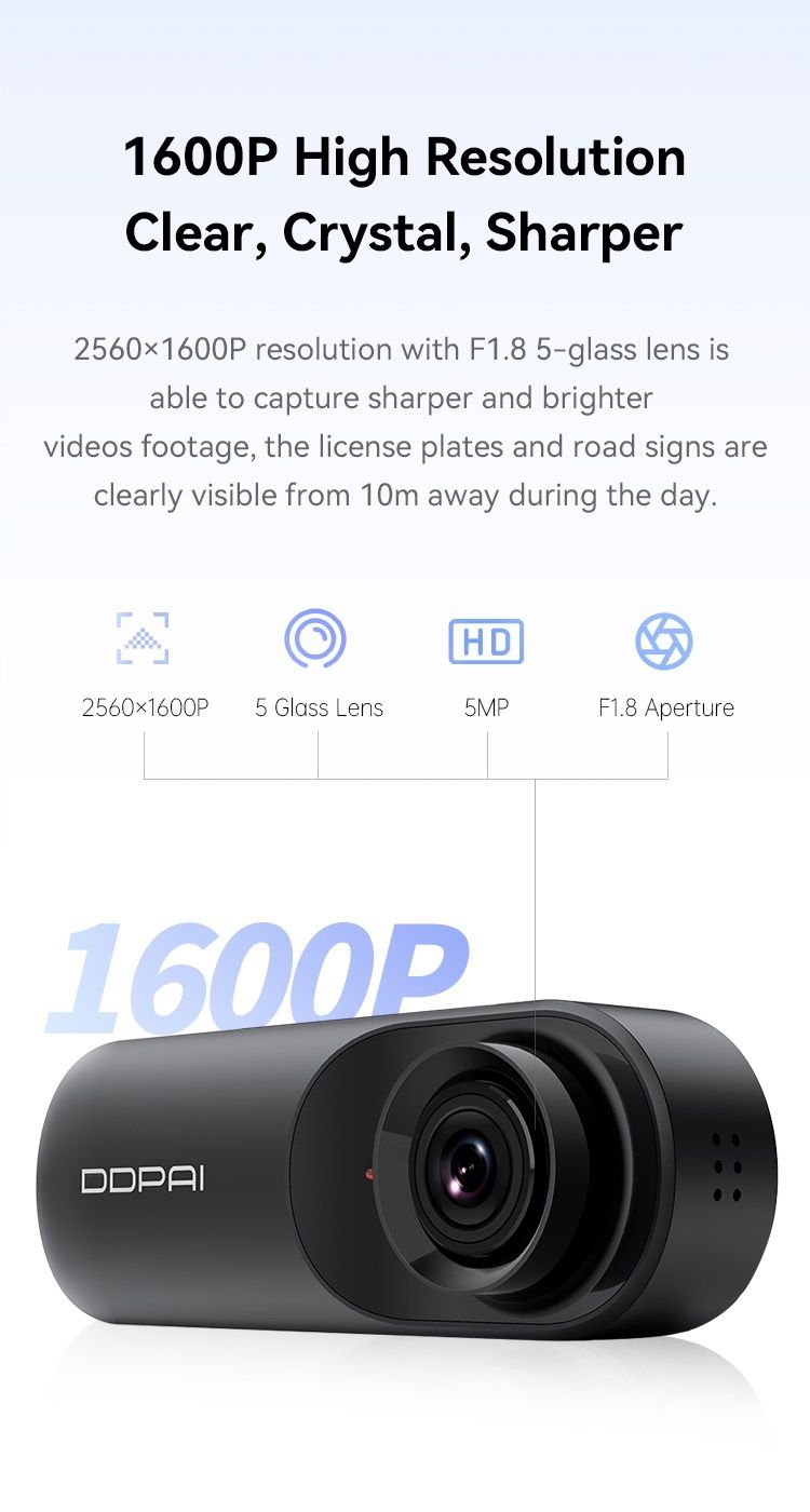 Видеорегистратор автомобильный DDPai Dash Cam N3 Pro GPS,две камеры