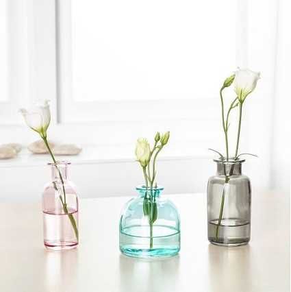 Икея вазы цветное стекло стеклянные ikea икея розовый голубой чёрный