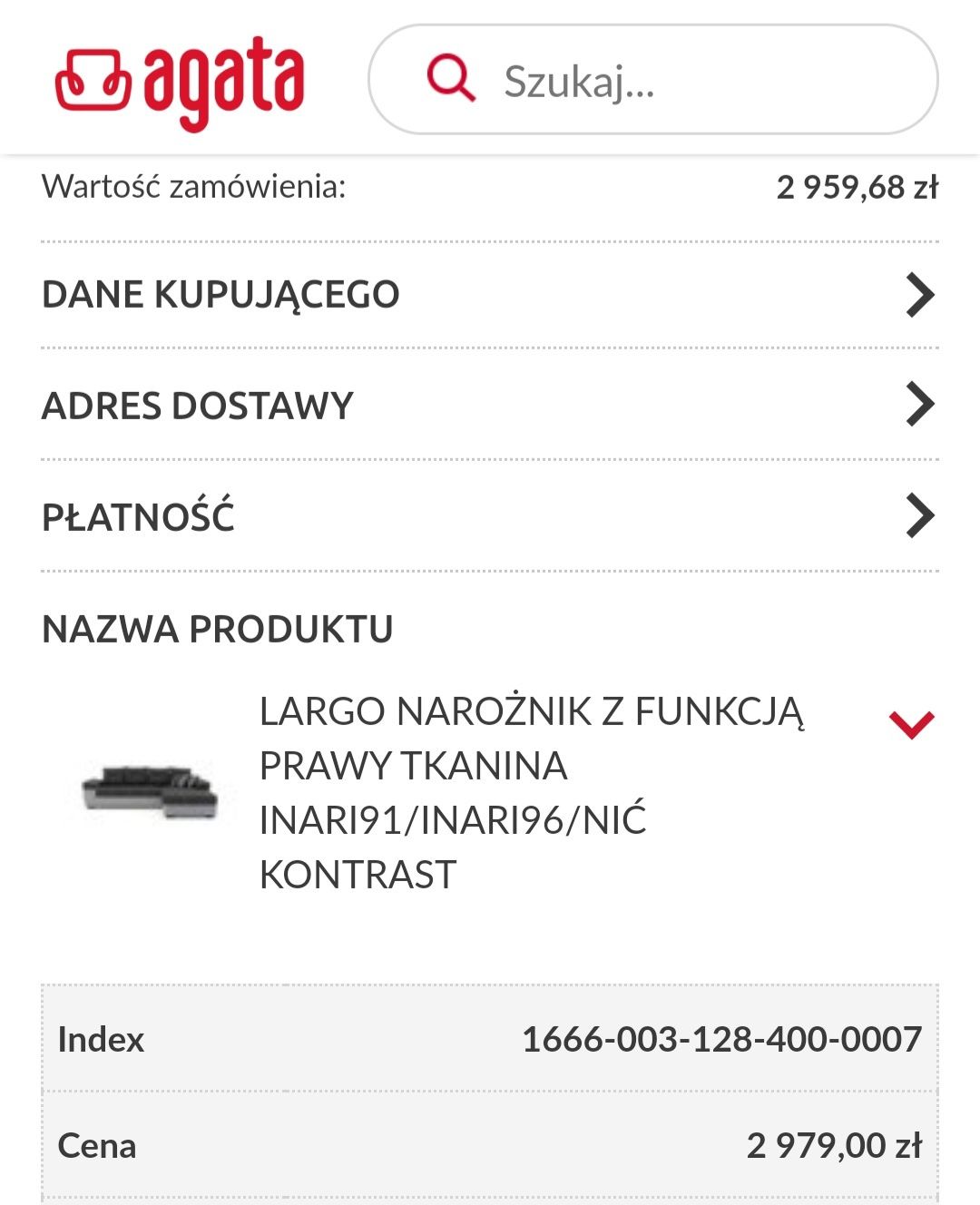 Narożnik Largo z funkcją spania