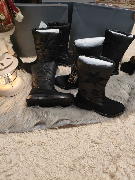 Зимові чобітки чоботи ботинки ecco для дівчинки Зимние сапоги ботинки