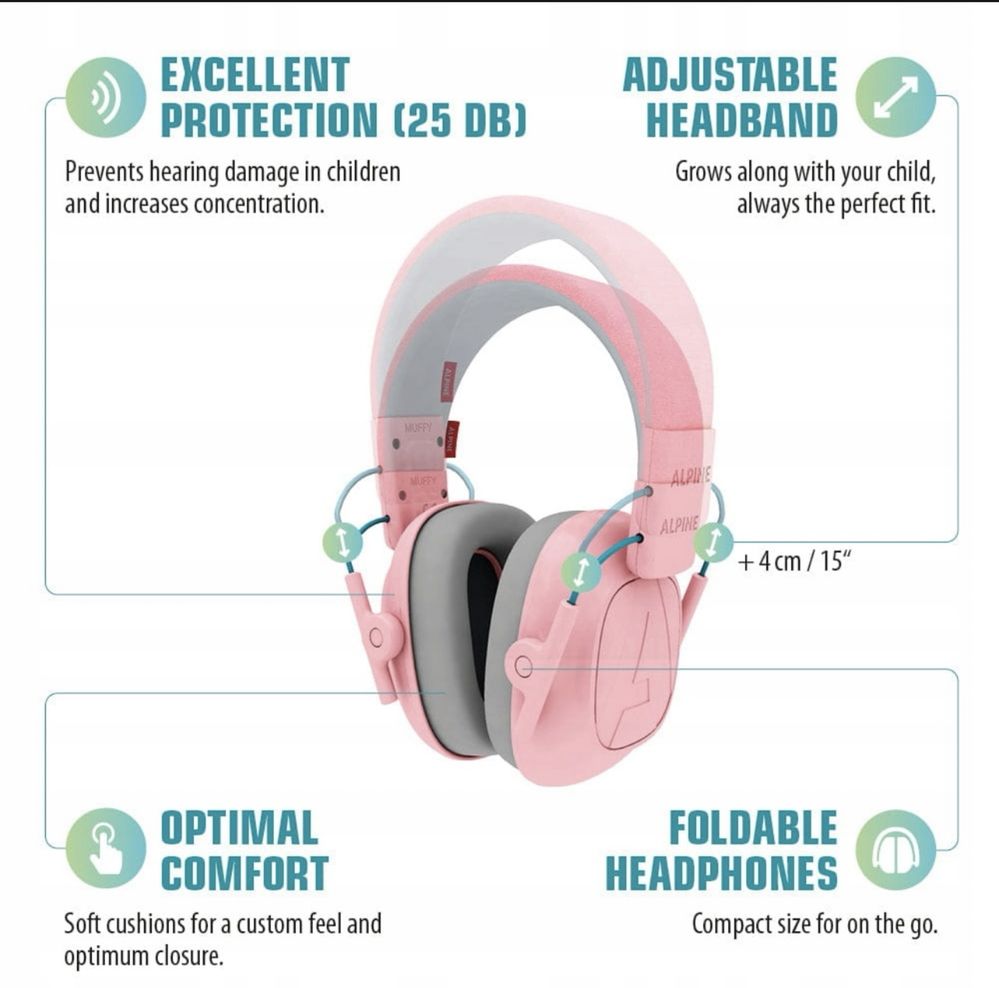 Słuchawki ochronne Alpine Hearing Protection 5 lat +