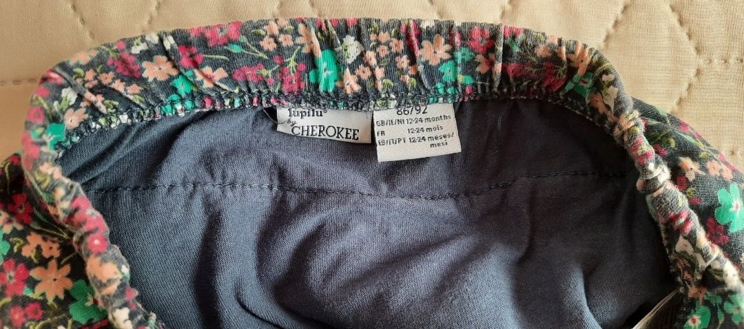 Spódniczka Reserved Cherokee jeans kwiatuszki 86 92