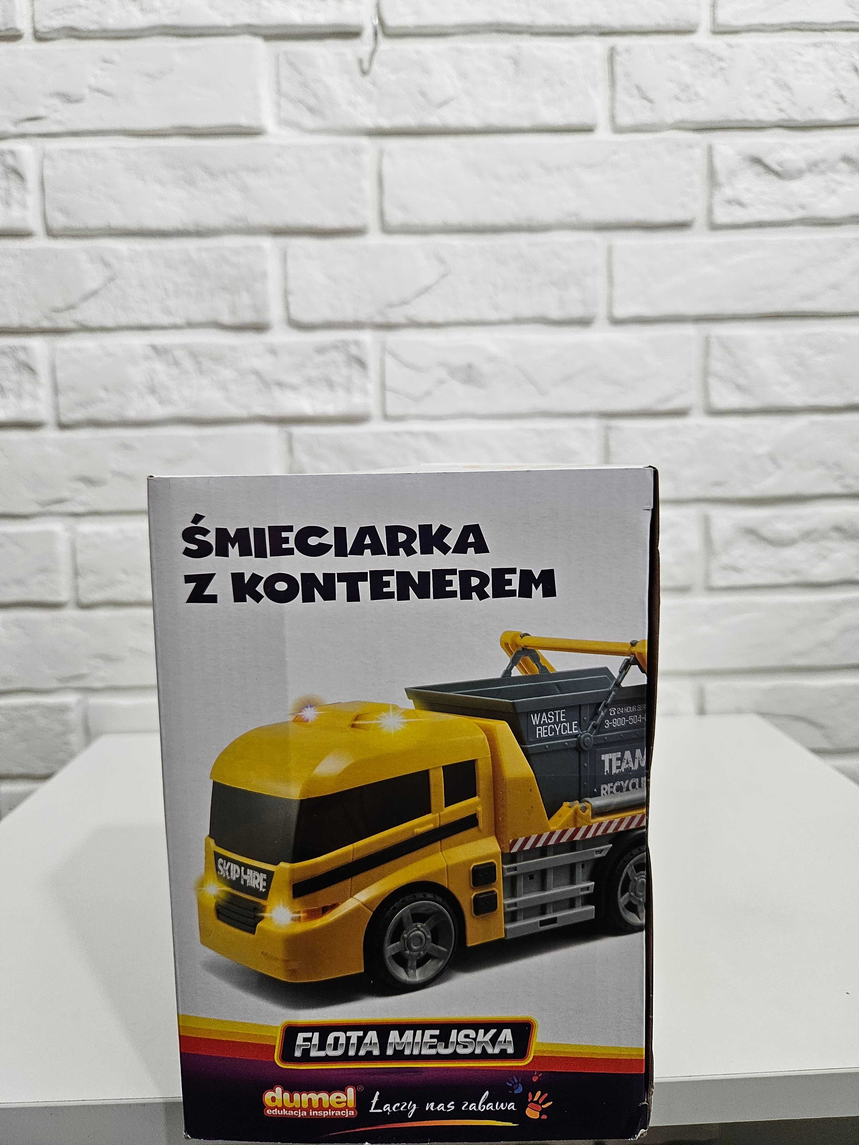 Dumel Flota Miejska Pojazd Interaktywny Śmieciarka z Kontenerem
