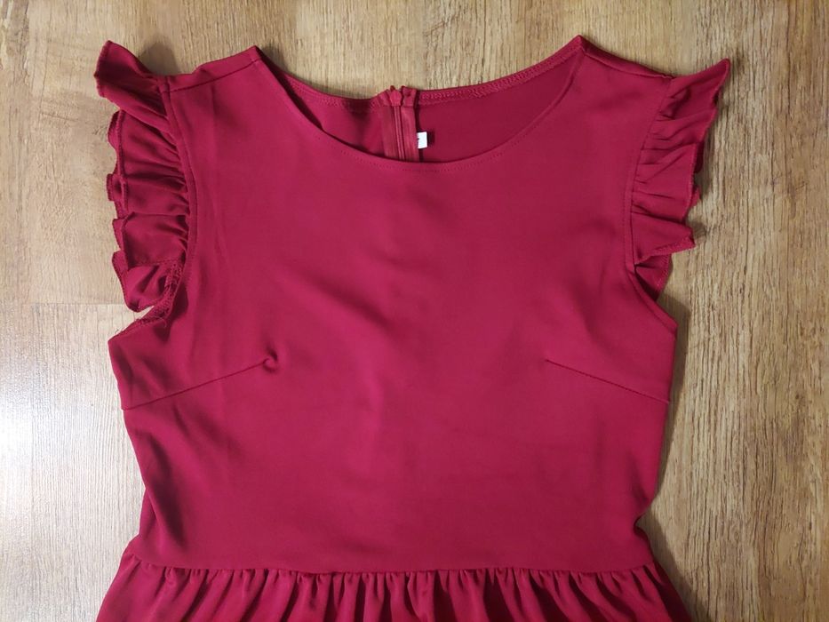 Długa sukienka Burgund rozm M