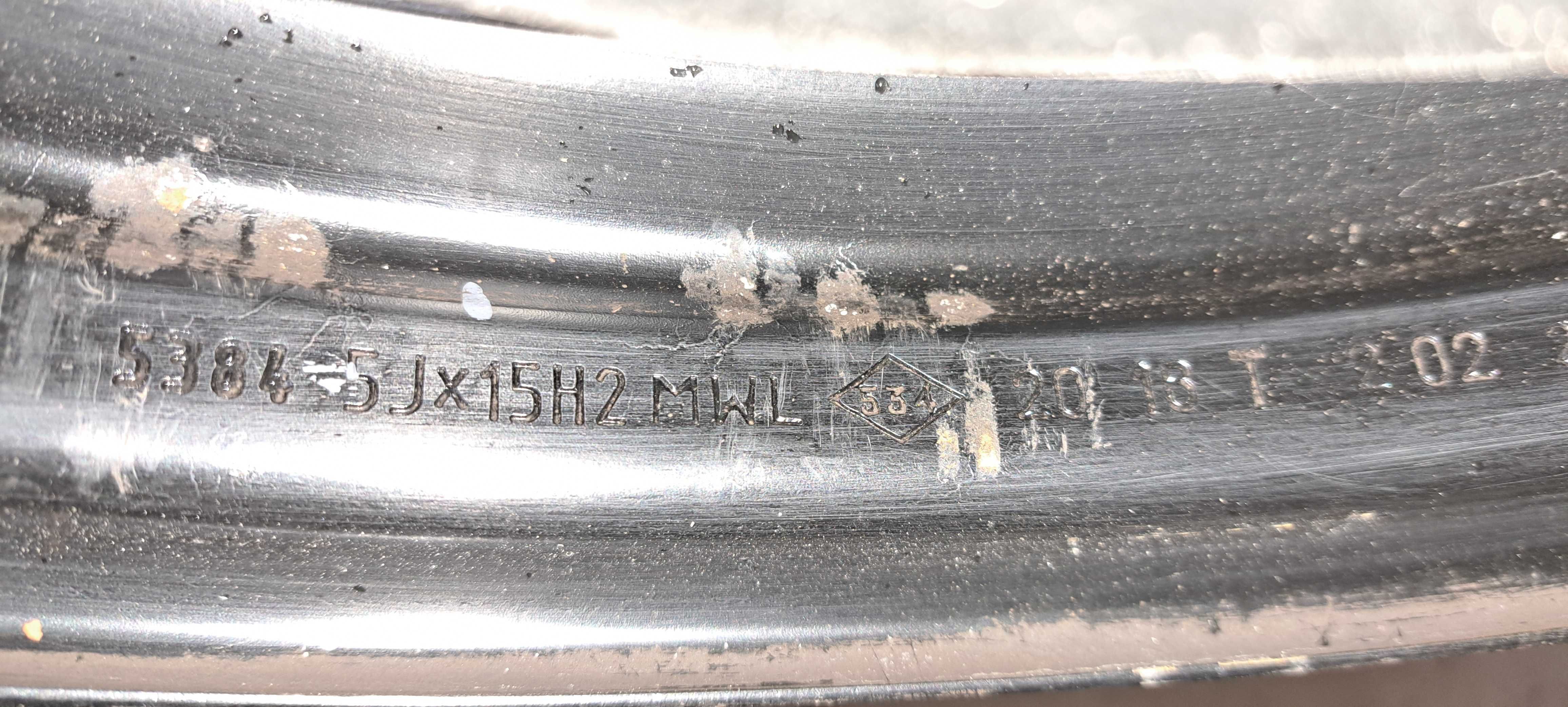Felgi stalowe 5jx15 et38 4x100 +czujniki Renault Twingo Smart