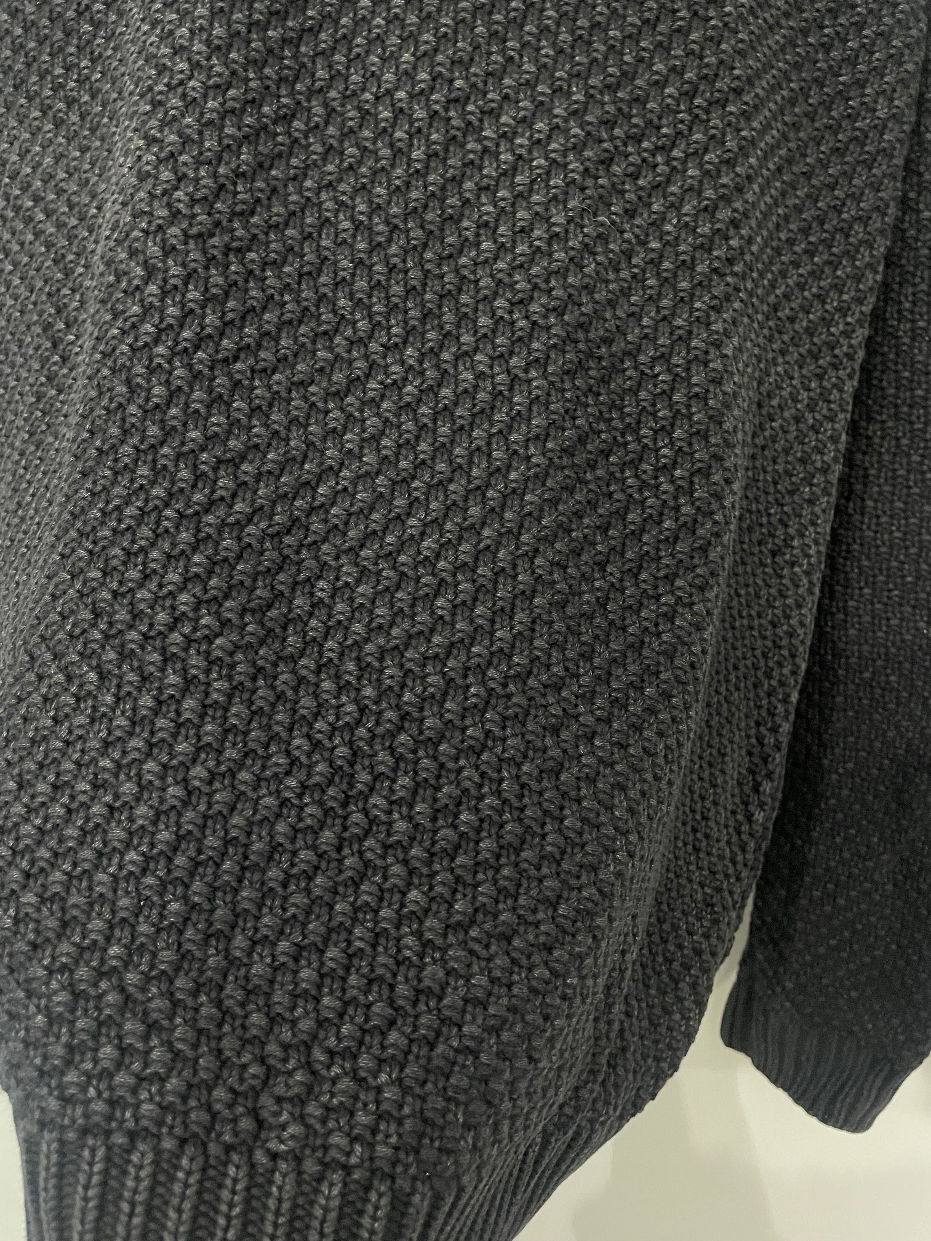 Męski czarny sweter bawełniany, XL.