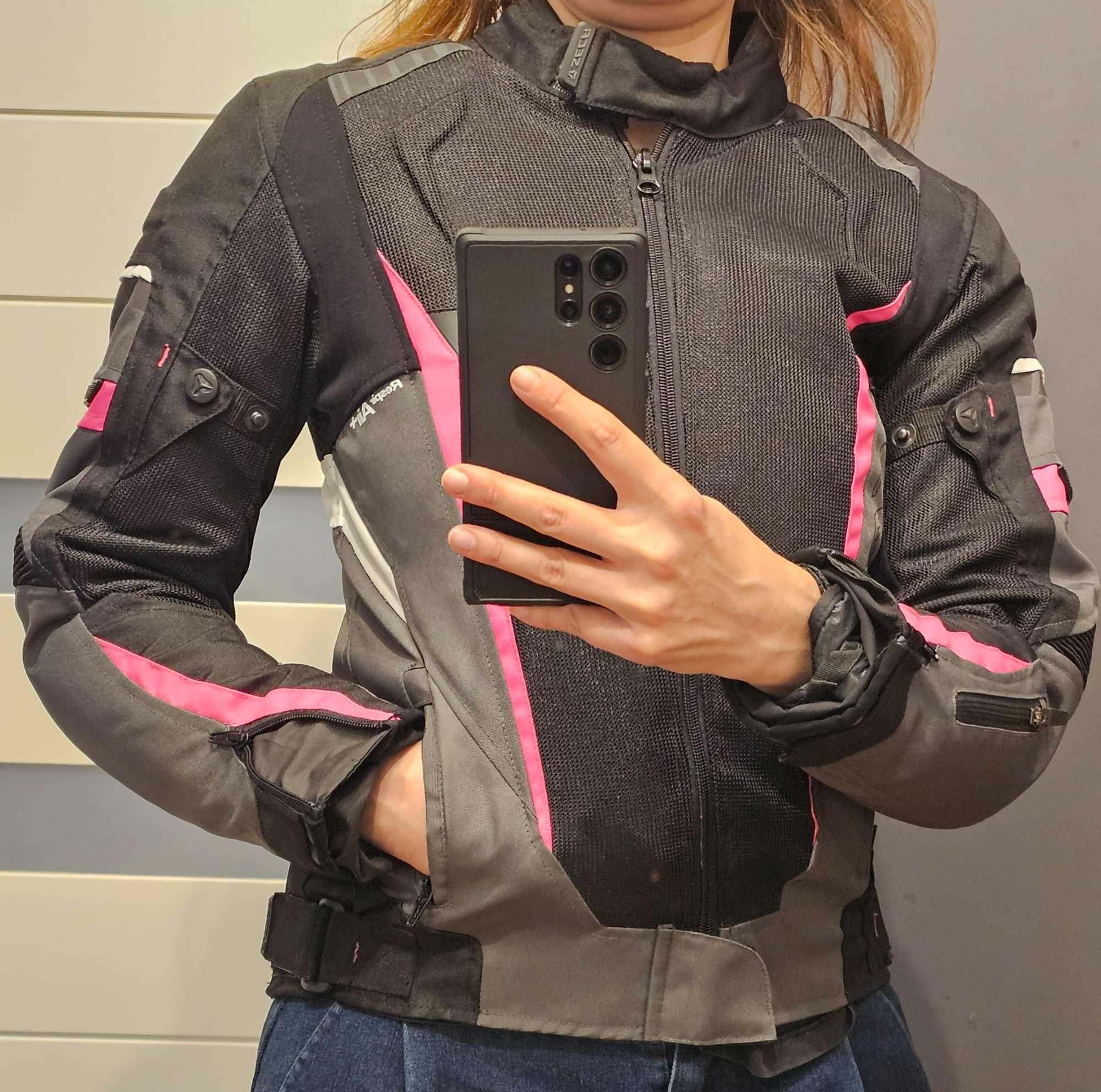 Kurtka tekstylna na motor SECA airflow II fuchsia