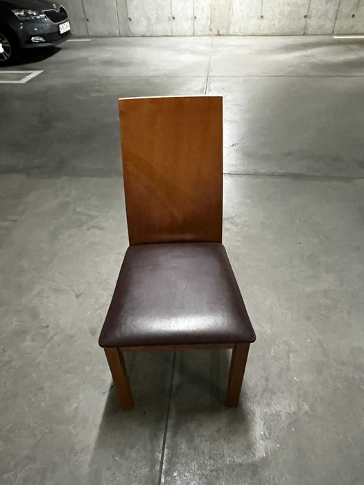 Zestaw Mebli Fornirowanych: Stół Regulowany 170-260cm, 6 Krzeseł, Ława