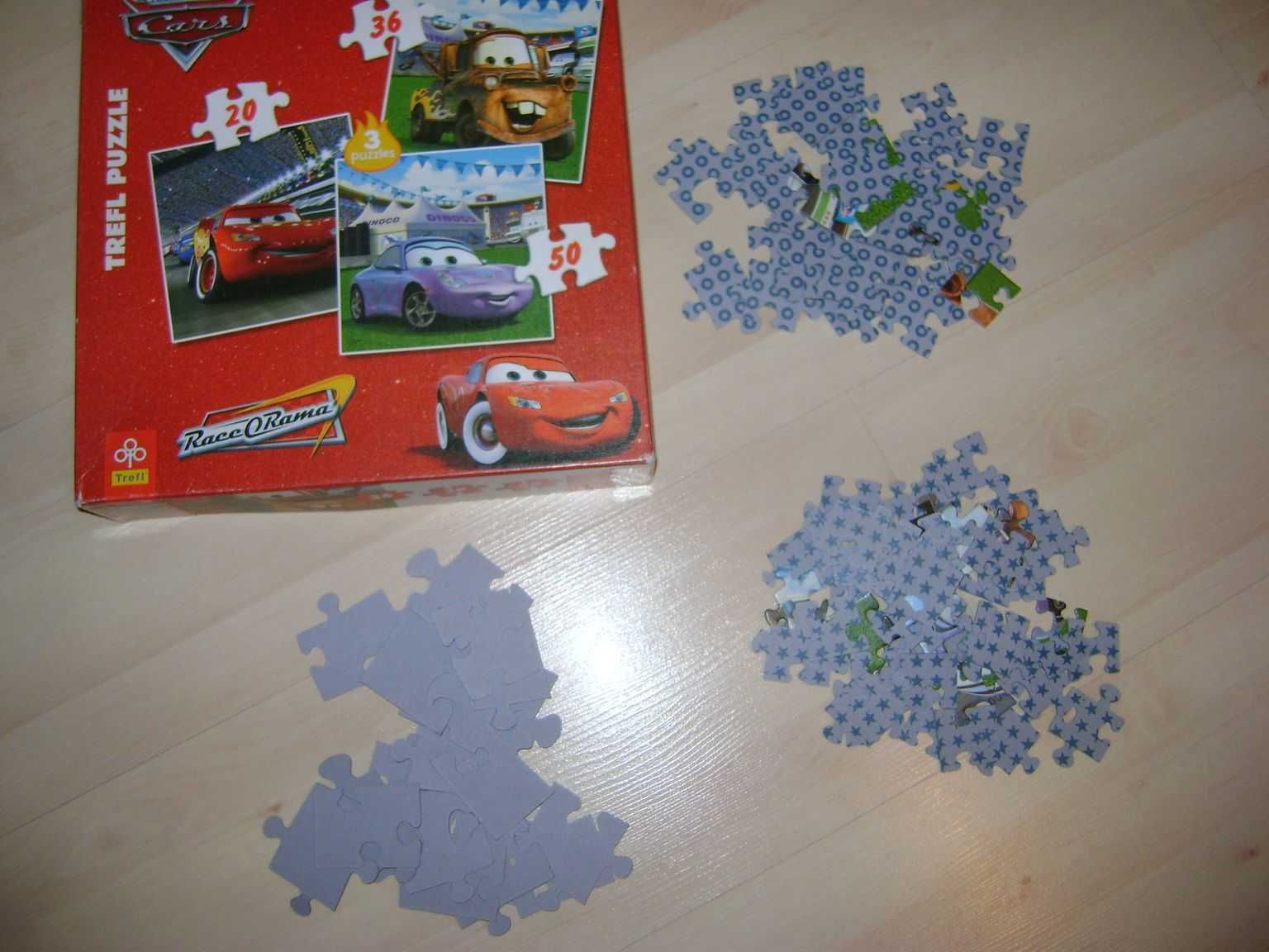 PUZZLE 4 sztuki puzzli dla chłopca Cars Zygzak