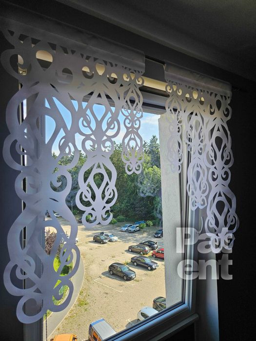 Firana panele ekranowe 60x100 cm żakardowe 2 sztuki na okno białe