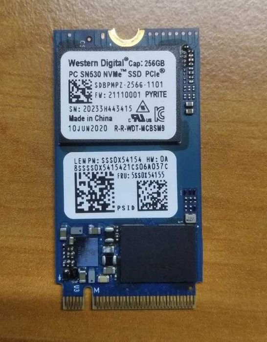 Накопитель SSD WD 256Gb NVMe M.2
