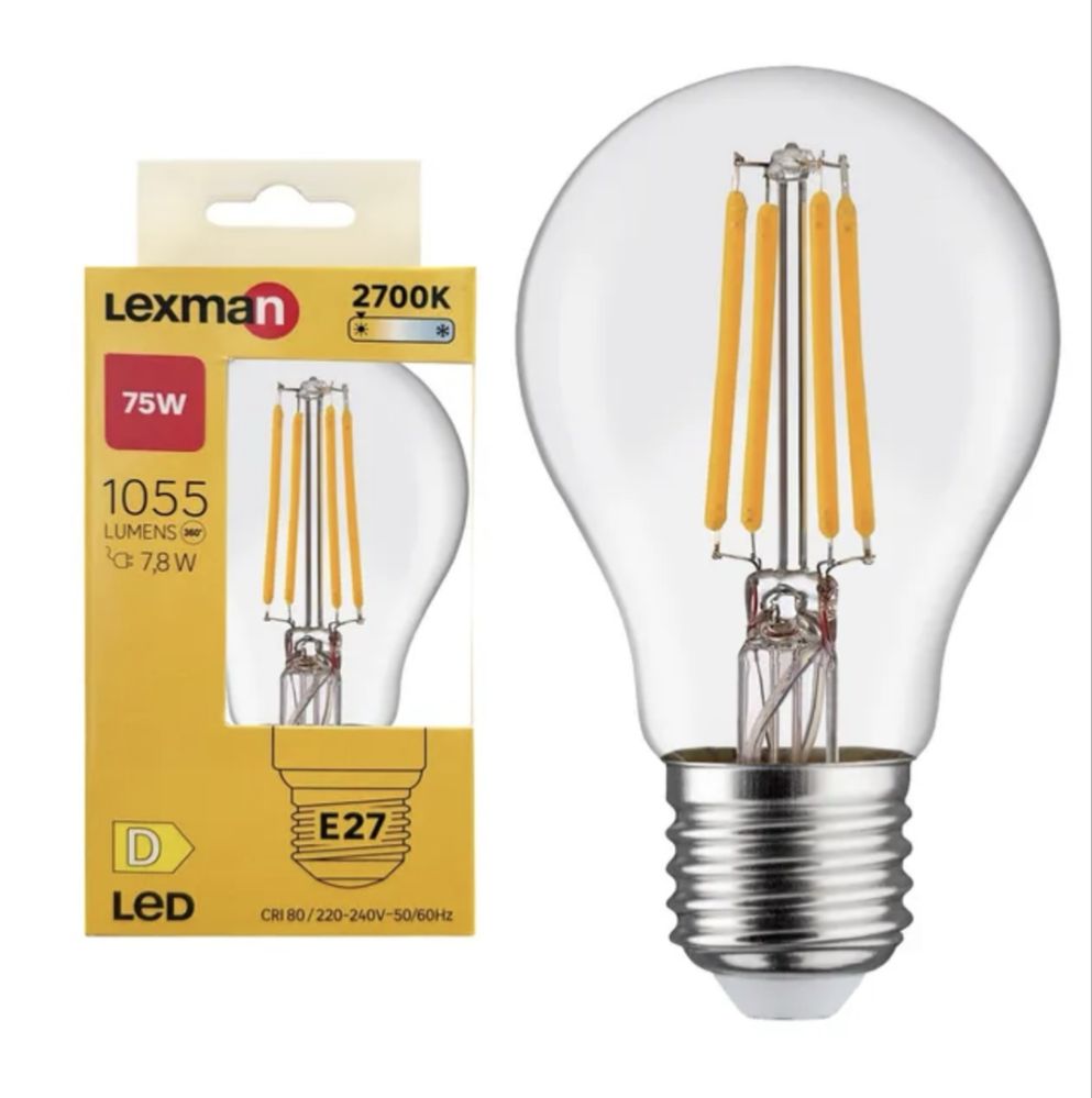 Żarówka LED E27 7,8 W 1055 lm Ciepła biel Lexman