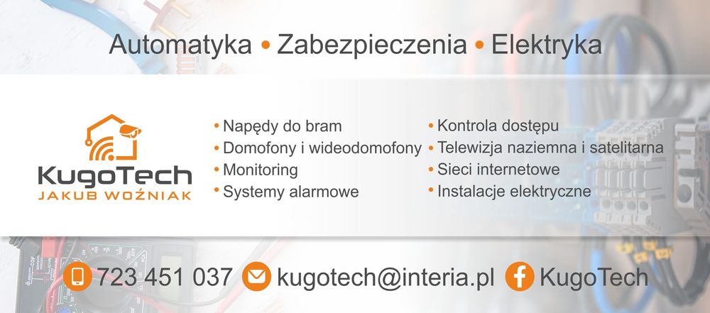 Montaż napędów do bram, domofonów, kamer, alarmów, telewizji, elektryk