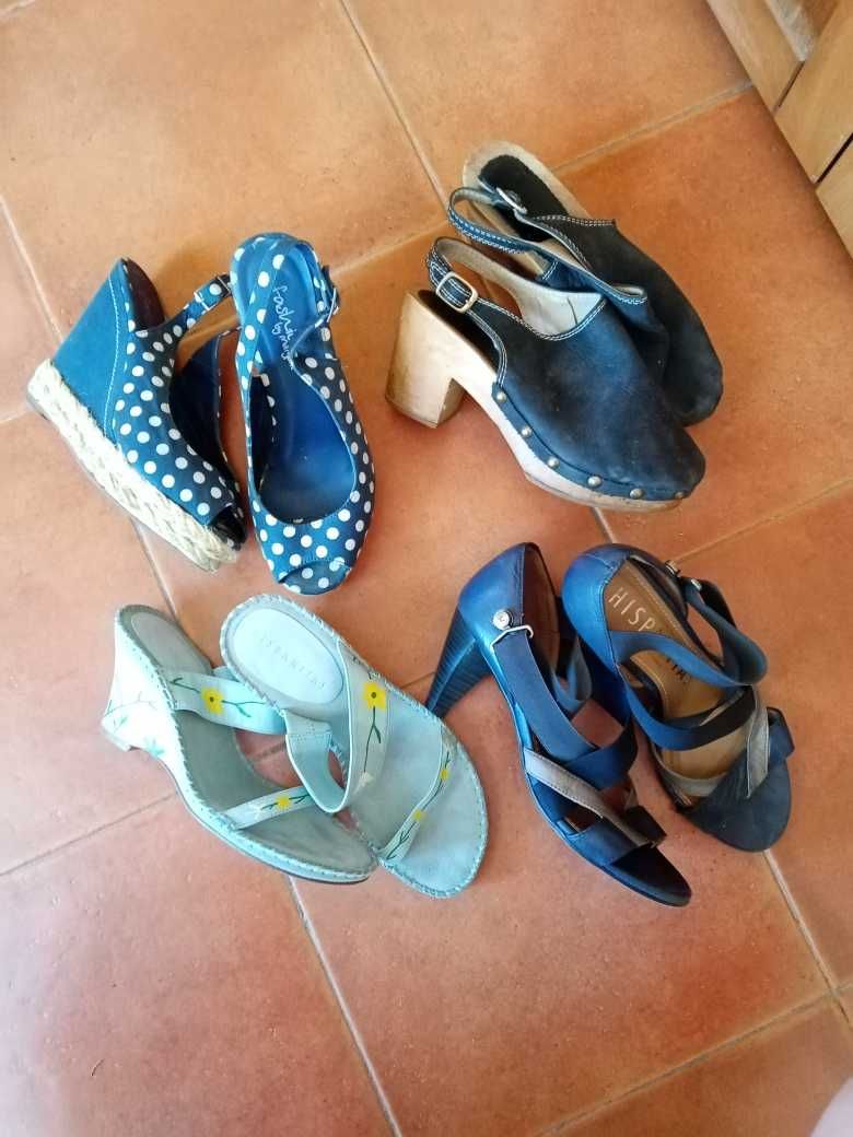 4 Pares de sapatos/Sandálias de verão nº 37