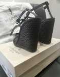 Sandały koturna YSL Zeppe Cassandra Donna Pelle Nero