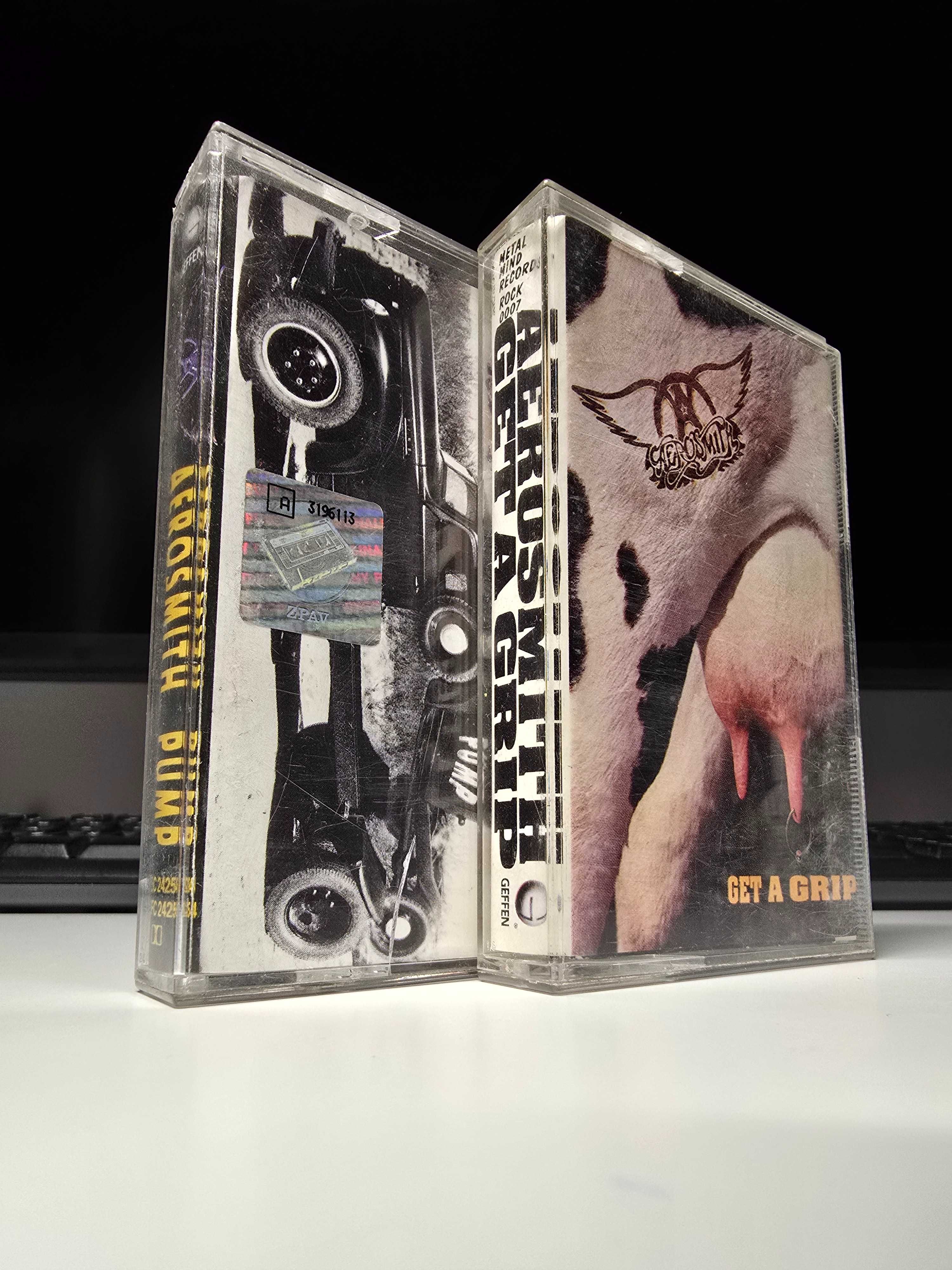 Aerosmith "Get A Grip", "Pump" - oryginalne kasety.