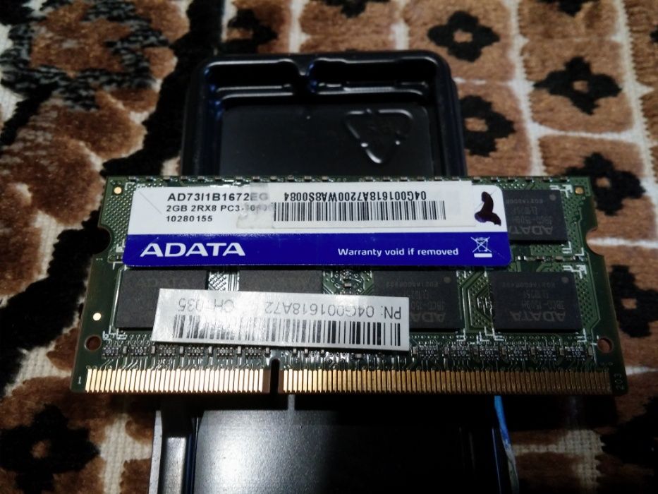 Оперативная память ADATA 2GB DDR3 SO-DIMM PC3-10600 (AD73I1B1672EG)