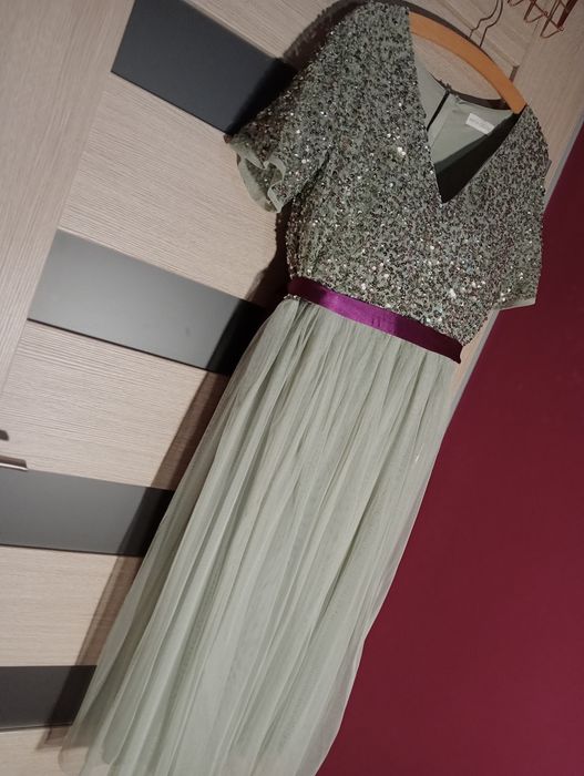 sukienka wesele impreza Sylwester cekiny tiul Maya delux