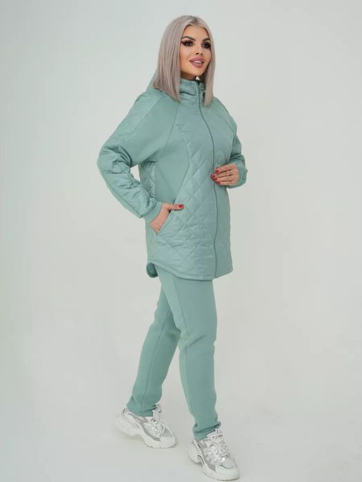Жіночий спортивний костюм куртка і штани на флісі 48-50 52-54 56-58 60
