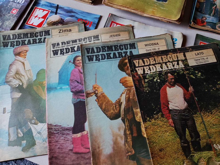 "Wiadomości Wędkarskie" archiwalne numery, zestaw 121 sztuk