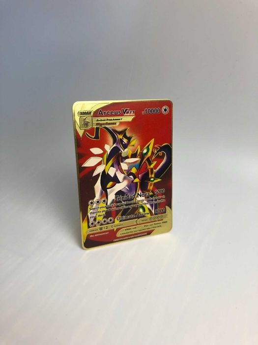 Metalowa Karta Pokemon Arceus Czerwona Legendarna