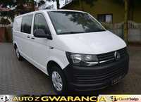 Volkswagen Transporter 2.0TDI 150KM*6 osób*Long*Skrzydełka*Pełny Serwis ASO*1 Ręka