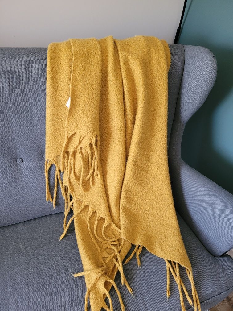 Koc pled H&M Home 130x170 wełna