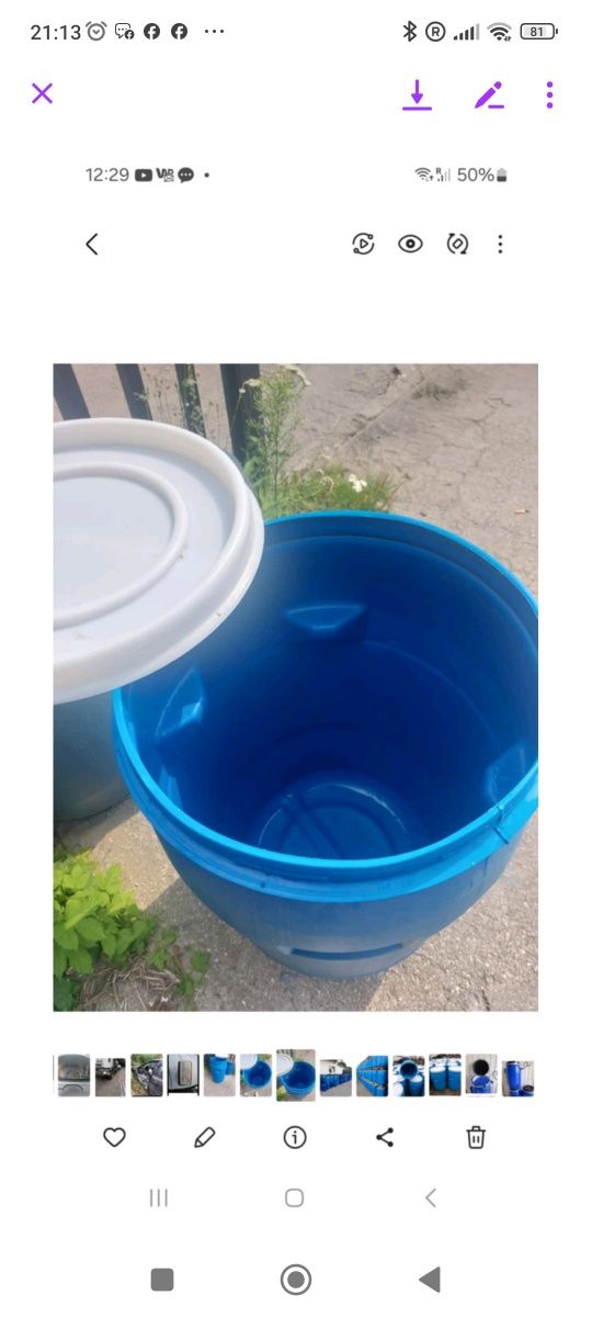Beczka 100l. Spożywcze kpl