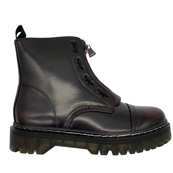 Buty damskie r. 38 botki sznurowane bordowe glany gruba podeszwa 2 w 1