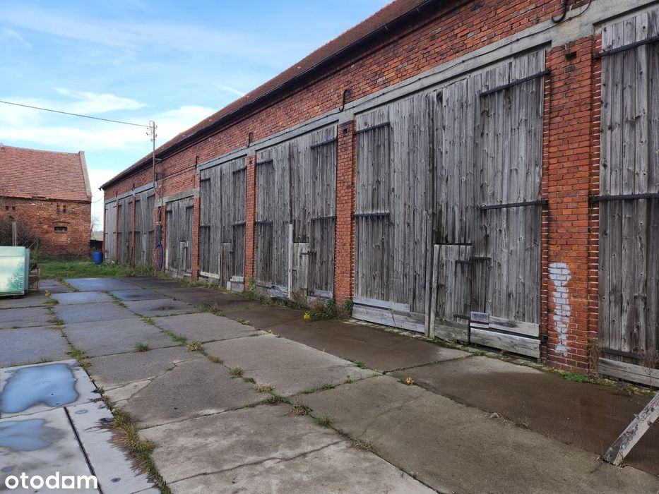 pomieszczenia magazynowe ok. 400 m2 +strych 500m2 działka ok. 20 arów